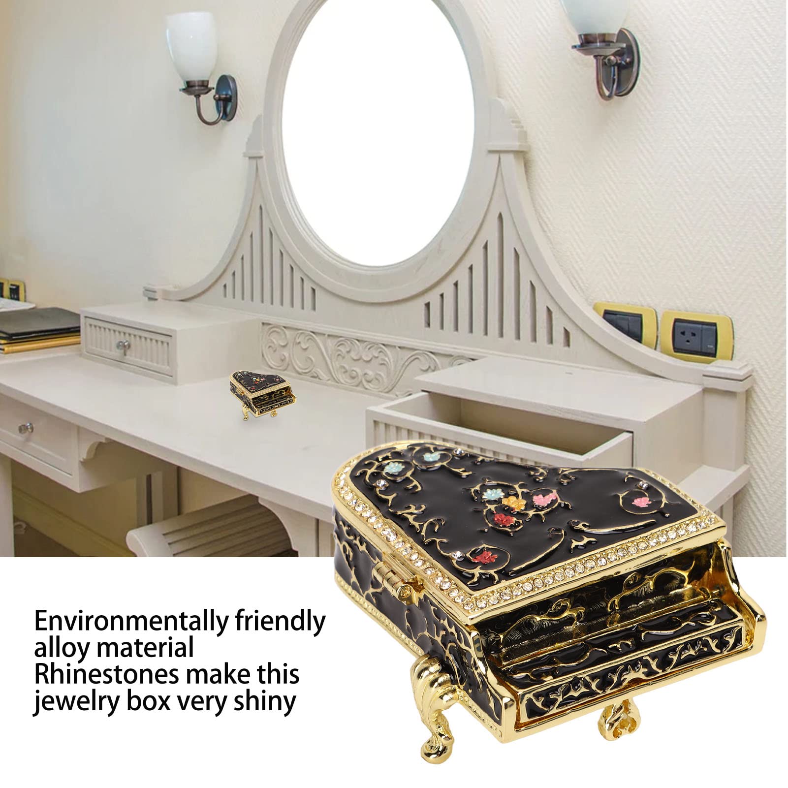 Amazon｜MEUMITY 絶妙なピアノ型小物入れ ユニークなブラックミニ